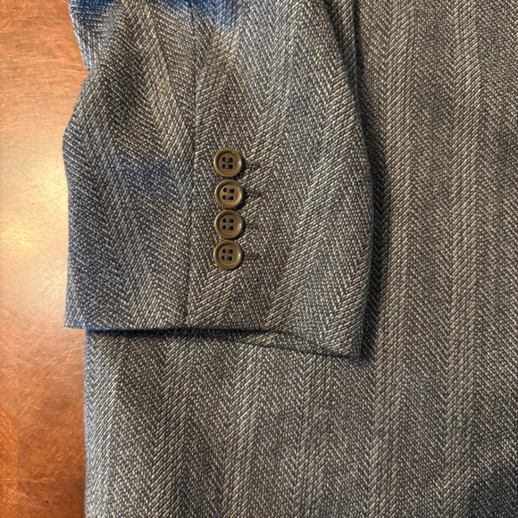 Canali Milano Mens 100% pure Wool Blend Herringbone Pattern Suit Jacket Blazer 4 - Picture 6 of 11